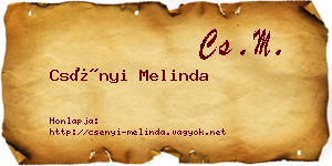 Csényi Melinda névjegykártya