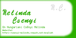 melinda csenyi business card